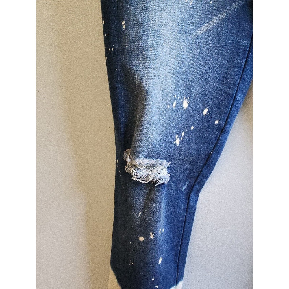NWT Shane Justin unisex jeans Distressed Bleach Splatter Dipped - Picture 4 of 6